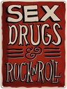 Blechschild 40x30 cm Sex drugs Rock n Roll Dekoration
