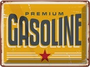 Blechschild 30x40 cm Premum Gasoline Tankstelle Benzin Warnschild Hinweisschild Sicherheit Vorsicht