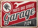 Blechschild 30x40 cm Garage parts service Auto Teile Werkstatt