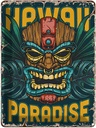 Blechschild 40x30 cm Hawaii Paradise Alkohol Essen Trinken Bar Club