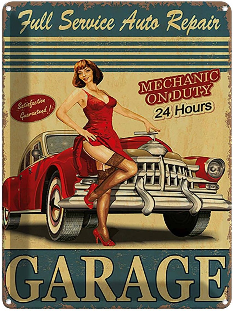 [LA-118699] Blechschild 40x30 cm Garage Full Service Auto Repair Werkstatt