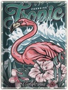 Blechschild 40x30 cm Tropic Paradise California Amerika USA