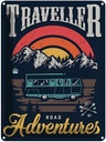 Blechschild 40x30 cm Traveller Adventure Abenteuer Reisen