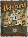Blechschild 40x30 cm Pinup American veterans liberty Pin Up