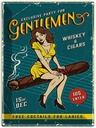 Blechschild 40x30 cm Pinup exclusive party gentlemen Pin Up