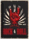 Blechschild 40x30 cm Rock & Roll Musik Keep Calm Yoga