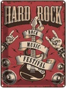 Blechschild 40x30 cm hard Rock Music festival Geburtstag Feiern Party