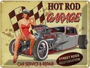 Blechschild 30x40 cm Hoit Rod Garage Service Auto Werkstatt