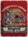 Blechschild 40x30 cm Motorrad Motorcycle Garage Service Auto Werkstatt