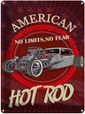 Blechschild 40x30 cm hot rod Auto no limits fear Garage Werkstatt