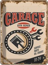 Blechschild 40x30 cm Garage auto repair service 00-24 Werkstatt