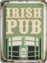 Blechschild 40x30 cm Irish pub Beer Bier Alkohol Essen Trinken Bar Club