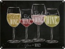 Blechschild 30x40 cm Glass of Alkohol wine? red white Essen Trinken Bar Club