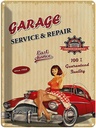 Blechschild 40x30 cm Garage Service Repair Auto Werkstatt