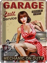 Blechschild 40x30 cm Retro full Service mechanic Auto Garage Werkstatt
