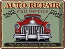Blechschild 30x40 cm Auto repair full Service Garage Werkstatt
