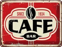 Blechschild 30x40 cm Cafe bar Kaffee since 1934 Essen Trinken Club Alkohol
