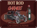 Blechschild 30x40 cm hot rod Garage car service repair Auto Werkstatt
