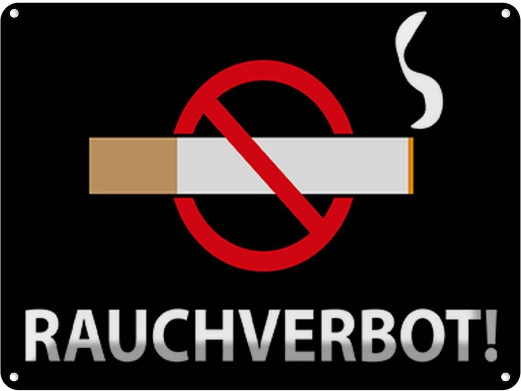 [LA-118909] Blechschild 30x40 cm Rauchverbot Dekoration