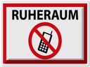 Blechschild 30x40 cm Ruheraum Handy verboten Warnschild Hinweisschild Sicherheit Vorsicht