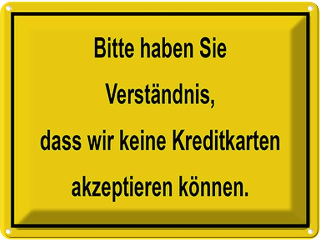 [LA-118925] Blechschild 30x40 cm Bitte haben Sie Verständnis Warnschild Hinweisschild Sicherheit Vorsicht