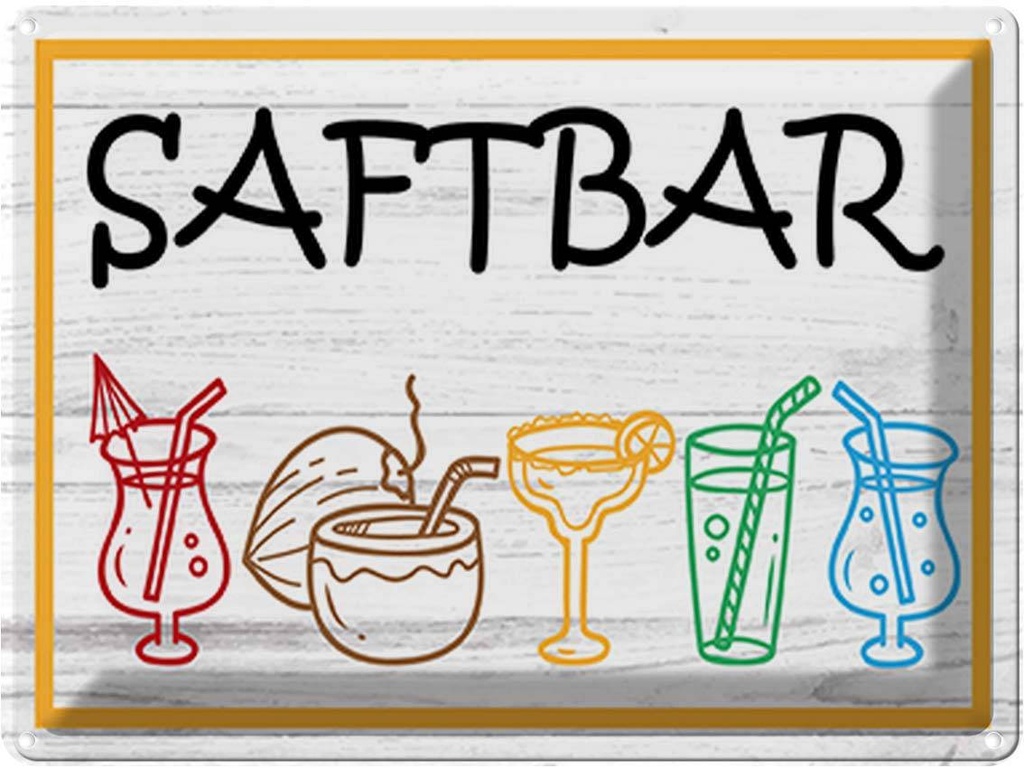 [LA-118939] Blechschild 30x40 cm Saftbar