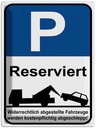 Blechschild 40x30 cm Parkplatz P reserviert Parkplatzschild
