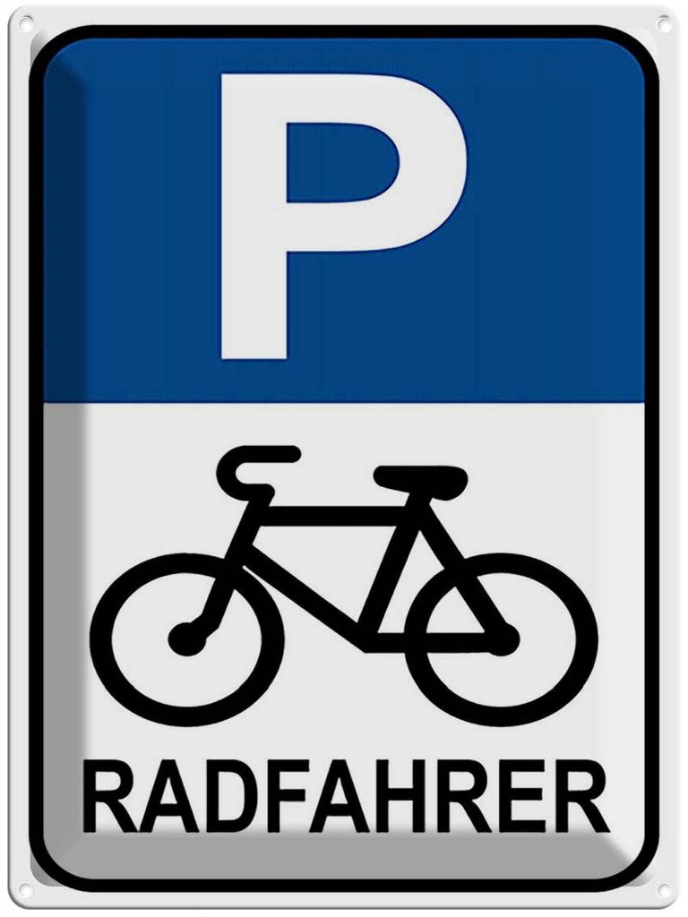 [LA-119035] Blechschild 40x30 cm Parkplatz Radfahrer Parkplatzschild