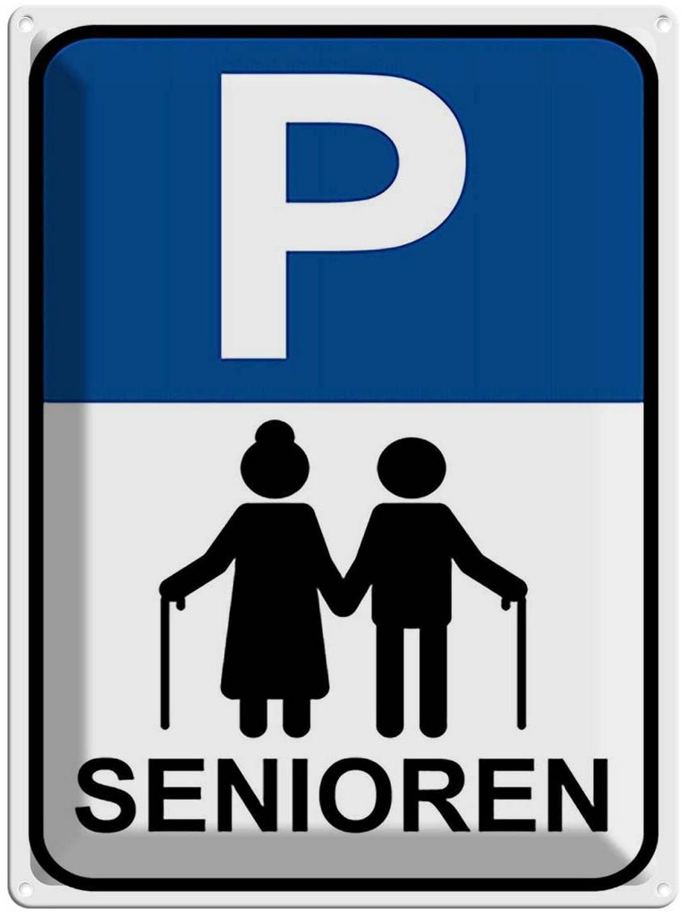 [LA-119036] Blechschild 40x30 cm Parkplatz Senioren Parkplatzschild
