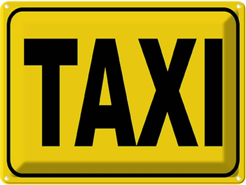 [LA-119060] Blechschild 30x40 cm Taxi Beruf Arbeit