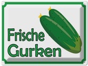 Blechschild 30x40 cm frische Gurken Verkauf Hofladen Marktstand Laden Obst Gemüse