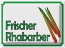 Blechschild 30x40 cm frische Rhabarber Hofladen Marktstand Laden Obst Gemüse