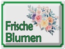 Blechschild 30x40 cm frische Blumen Verkauf Hofladen Marktstand Laden Obst Gemüse