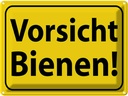 Blechschild 30x40 cm Vorsicht Bienen Honig Imker Warnschild Hinweisschild Sicherheit