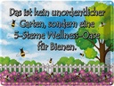 Blechschild 30x40 cm kein Garten 5 Sterne Oase Geschenk