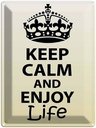 Blechschild 40x30 cm Keep Calm and enjoy life Yoga