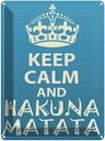 Blechschild 40x30 cm Keep Calm and Hakuna Matata Yoga