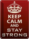 Blechschild 40x30 cm Keep Calm and stay strong Yoga