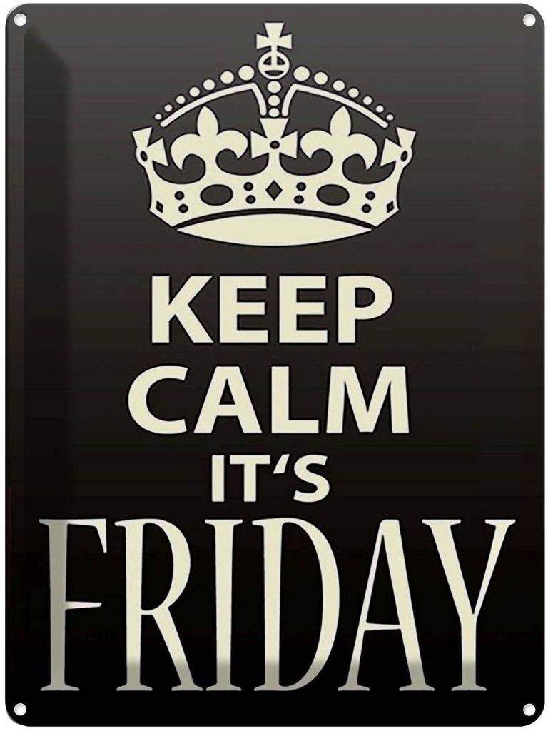 [LA-119140] Blechschild 40x30 cm Keep Calm it`s Friday Yoga
