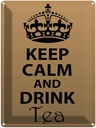 Blechschild 40x30 cm Keep Calm and drink tea Yoga