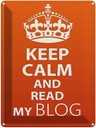 Blechschild 40x30 cm Keep Calm and read my block Yoga