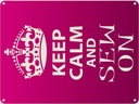Blechschild 40x30 cm Keep Calm and sew on Yoga