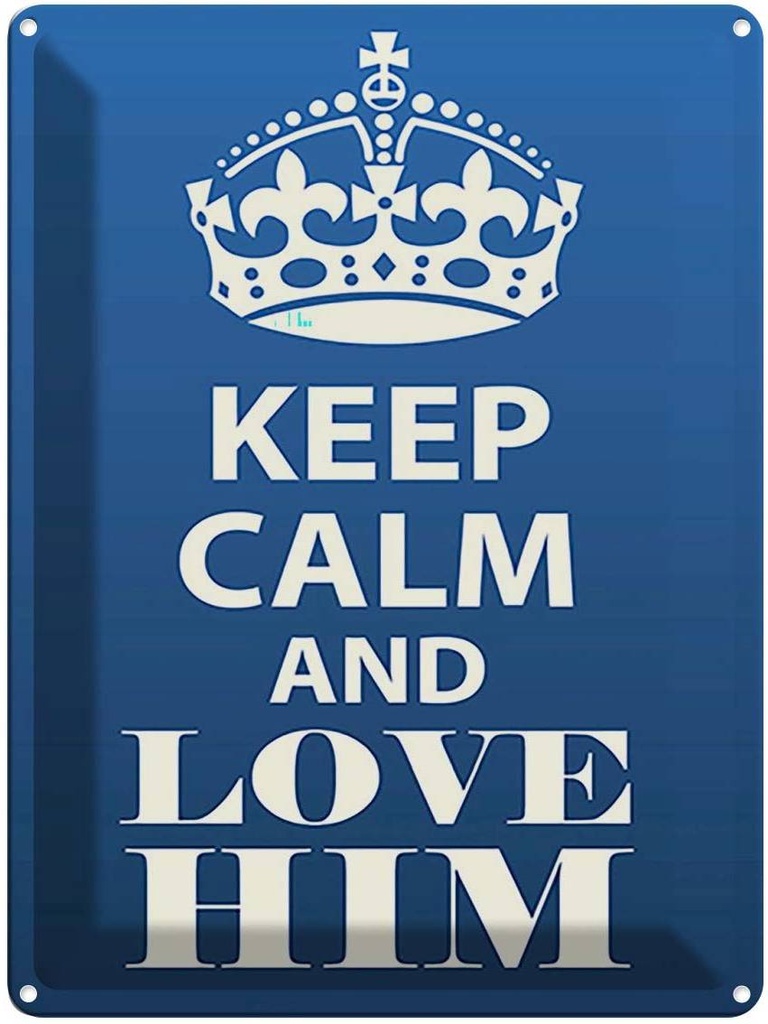 [LA-119154] Blechschild 40x30 cm Keep Calm and love him Yoga