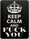 Blechschild 40x30 cm Keep Calm and fuck you Yoga