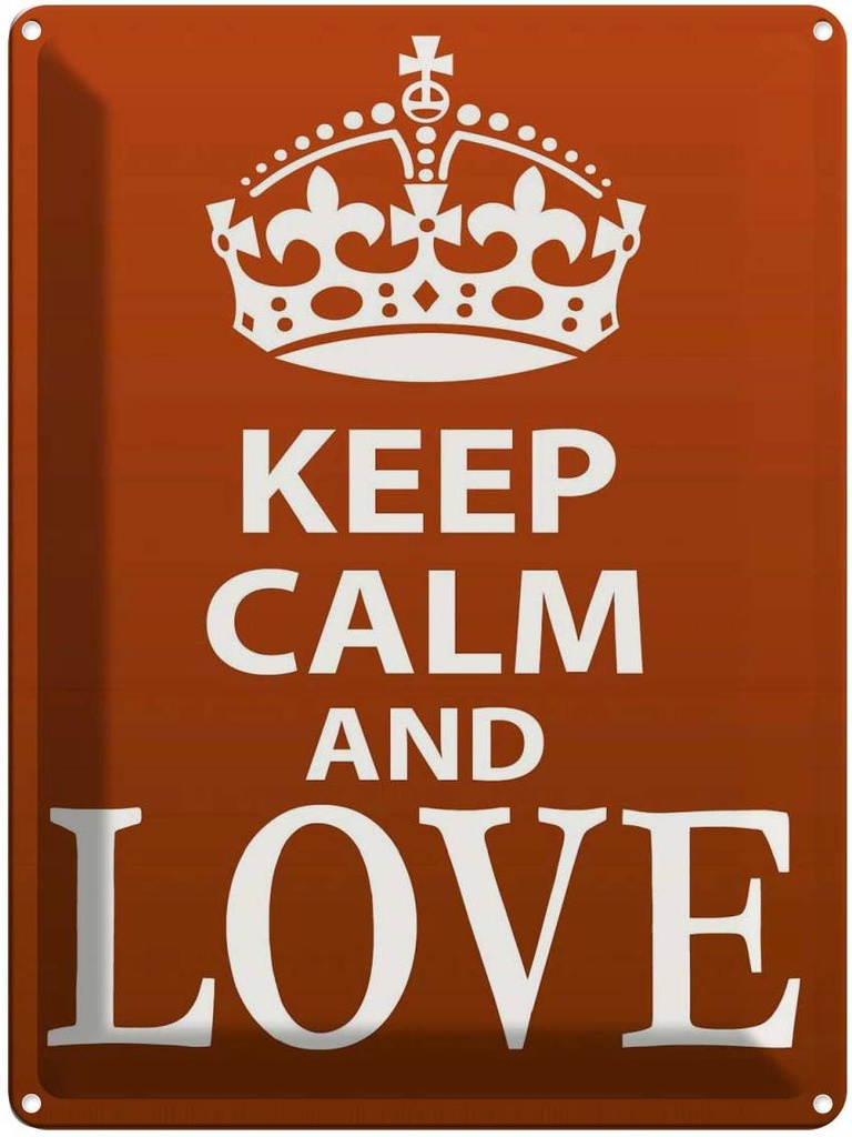 [LA-119162] Blechschild 40x30 cm Keep Calm and Love Yoga