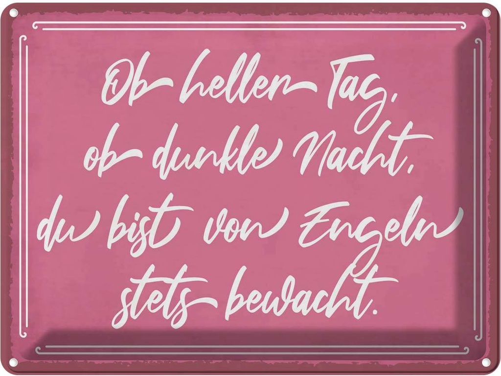[LA-119227] Blechschild 30x40 cm ob heller Tag dunkle Nacht du Spruch Zitat