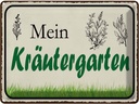 Blechschild 30x40 cm mein Kräutergarten Garten Geschenk