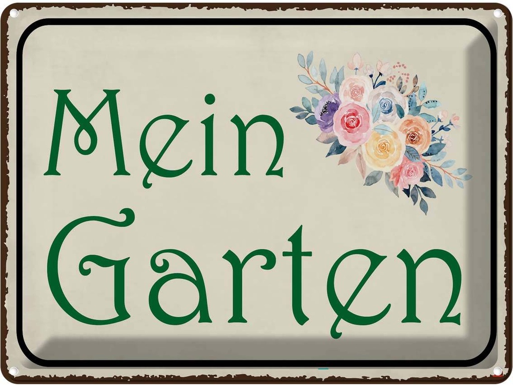 [LA-119251] Blechschild 30x40 cm mein Garten Geschenk