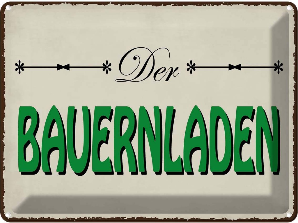 [LA-119255] Blechschild 30x40 cm Bauernladen Hofladen Verkauf Marktstand Laden