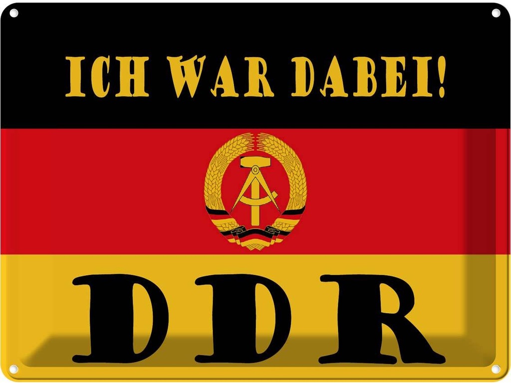 [LA-119263] Blechschild 30x40 cm ich war Spaß Flagge Fahne Wappen dabei DDR Ostalgie Witz Humor Lustig